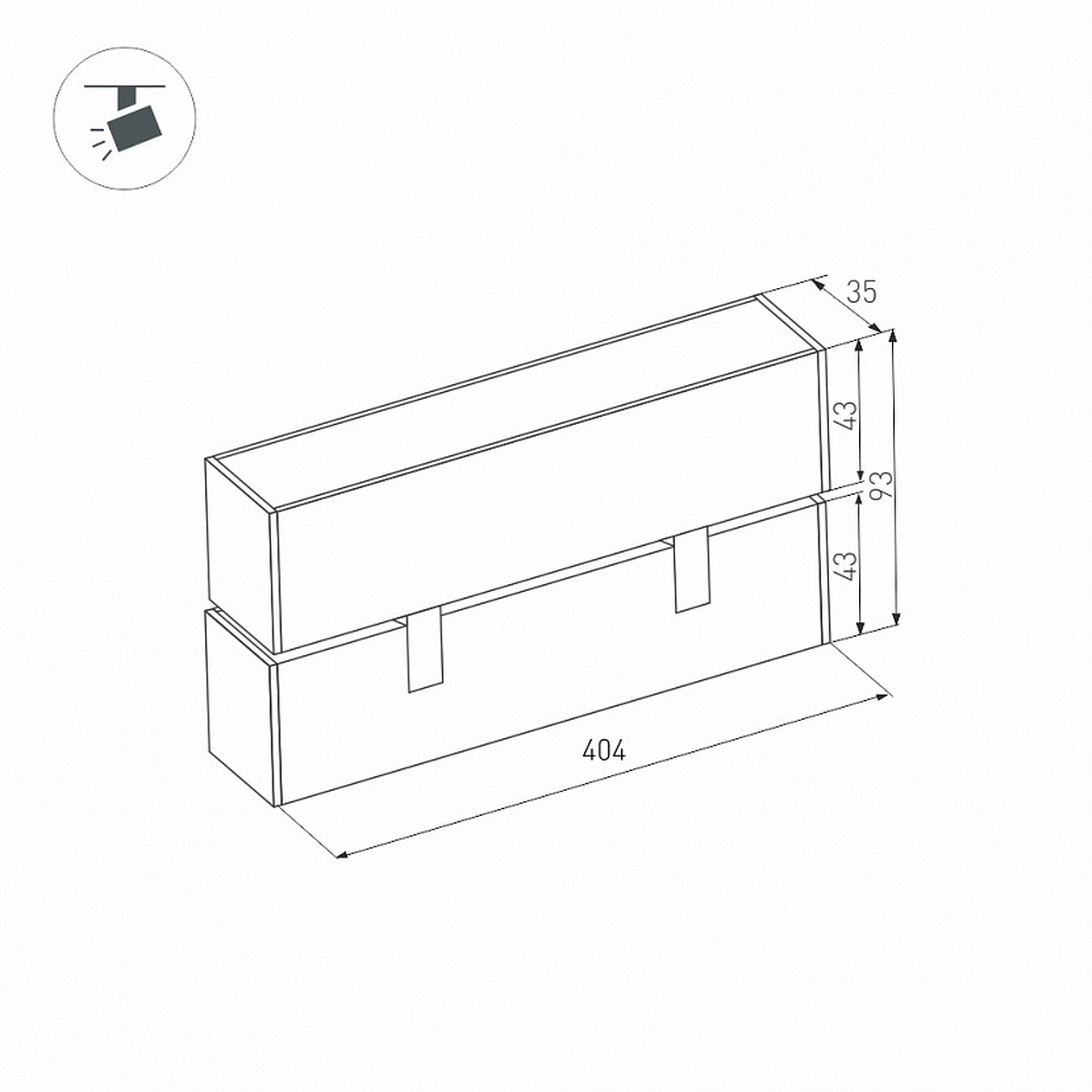 Светильник MAG-FLAT-FOLD-45-S405-12W Day4000 (WH, 100 deg, 24V) Arlight