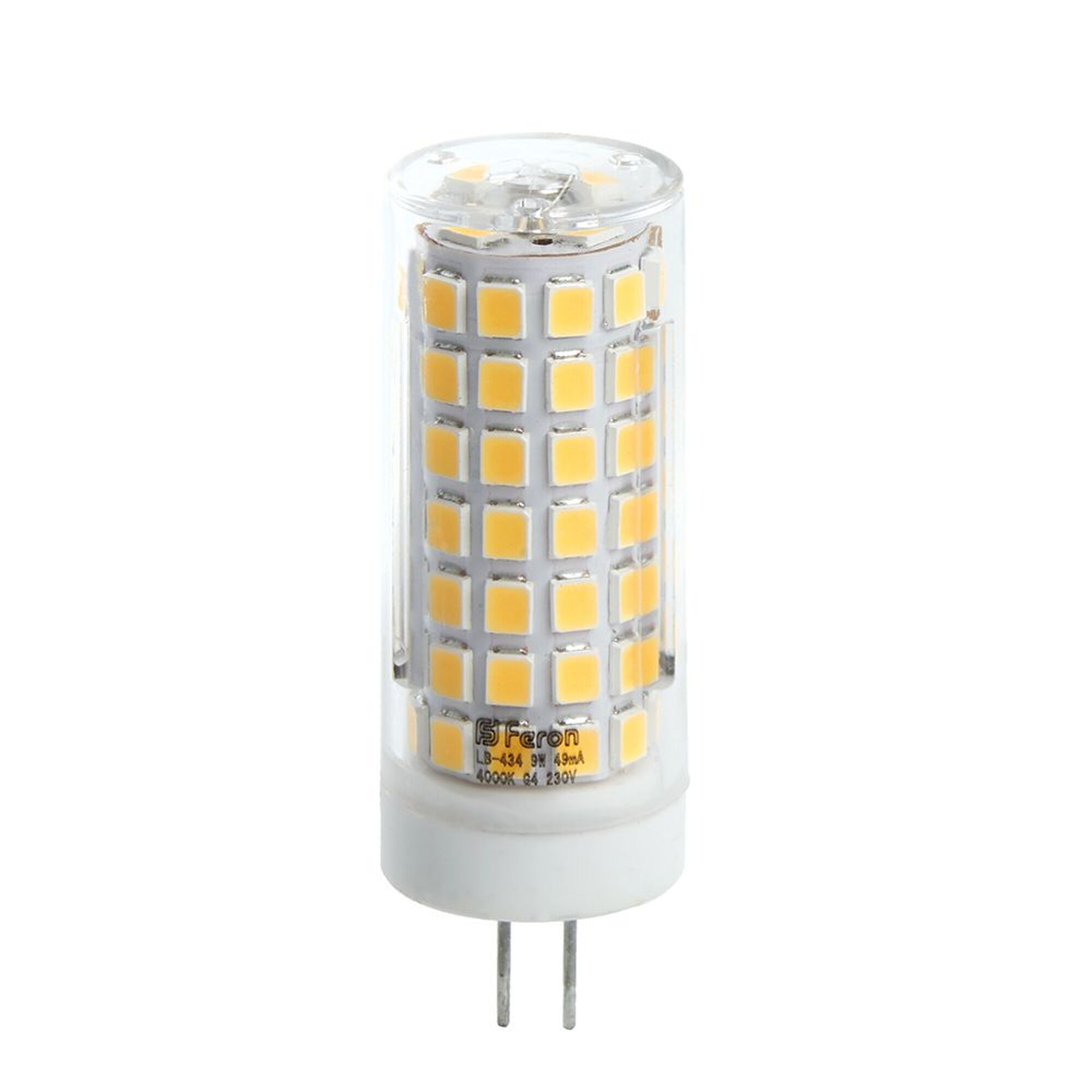 Лампа светодиодная, (9W) 230V G4 6400K JCD, LB-434 Feron
