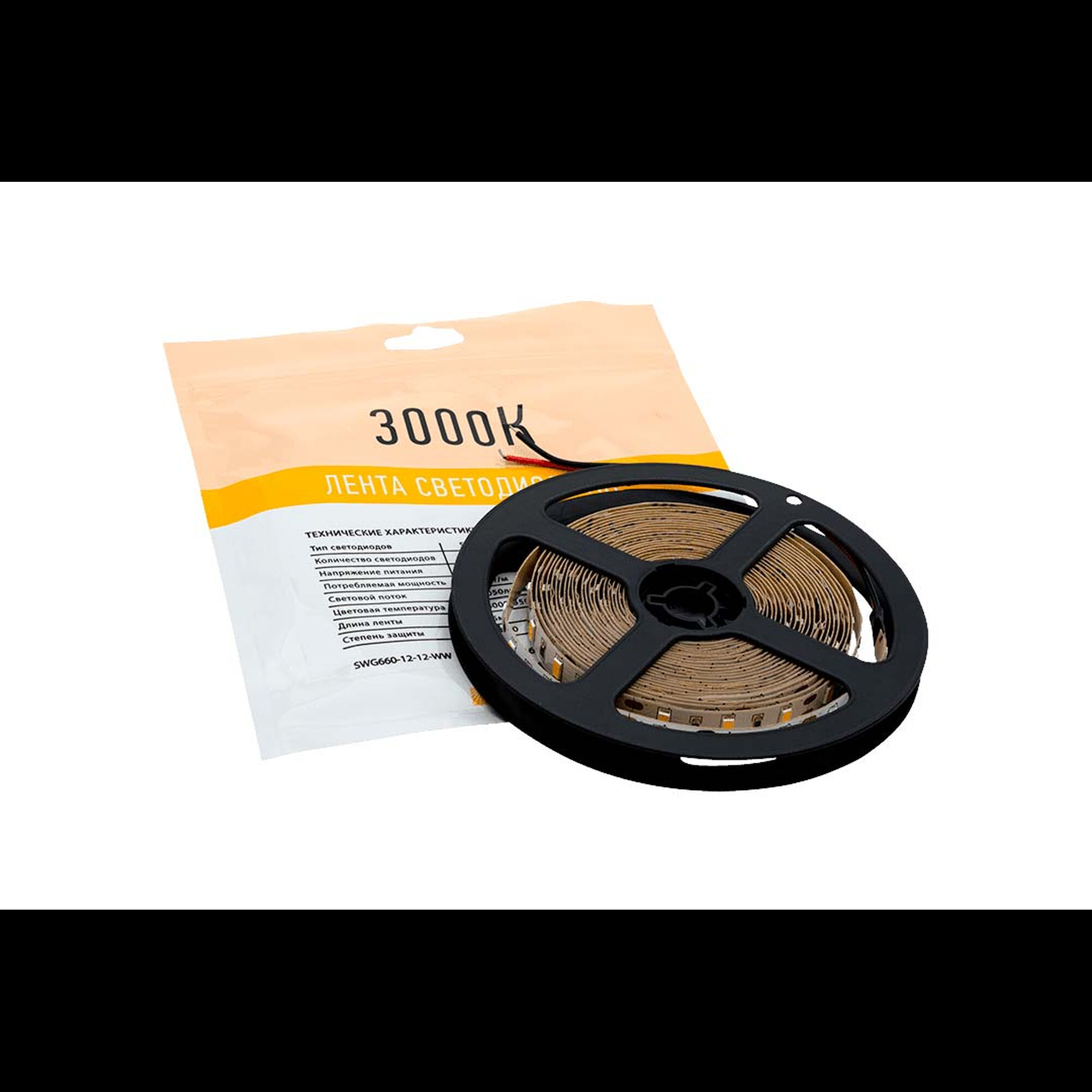 Лента светодиодная стандарт SMD5630 60LED/м 12Вт/м 12В IP20 Цвет: Теплый (1метр) SWG (распродажа)