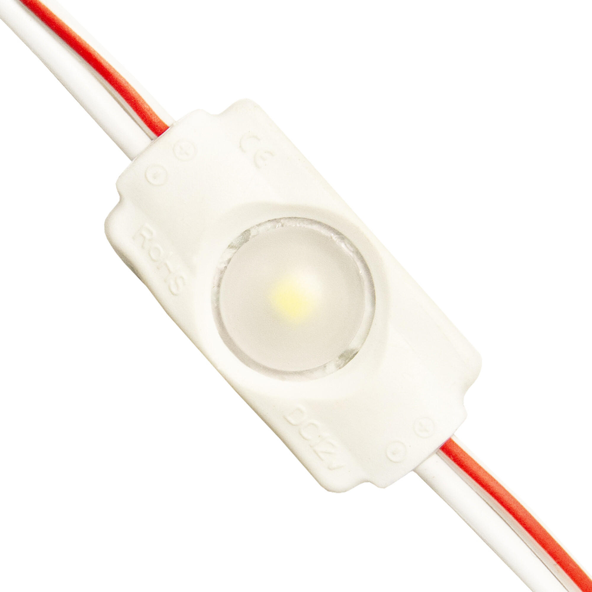 Модуль светодиодный 1 SMD 2835 0,6Вт 50Лм 6000К-6500К (с линзой 160) 3М -1шт. SignImpress