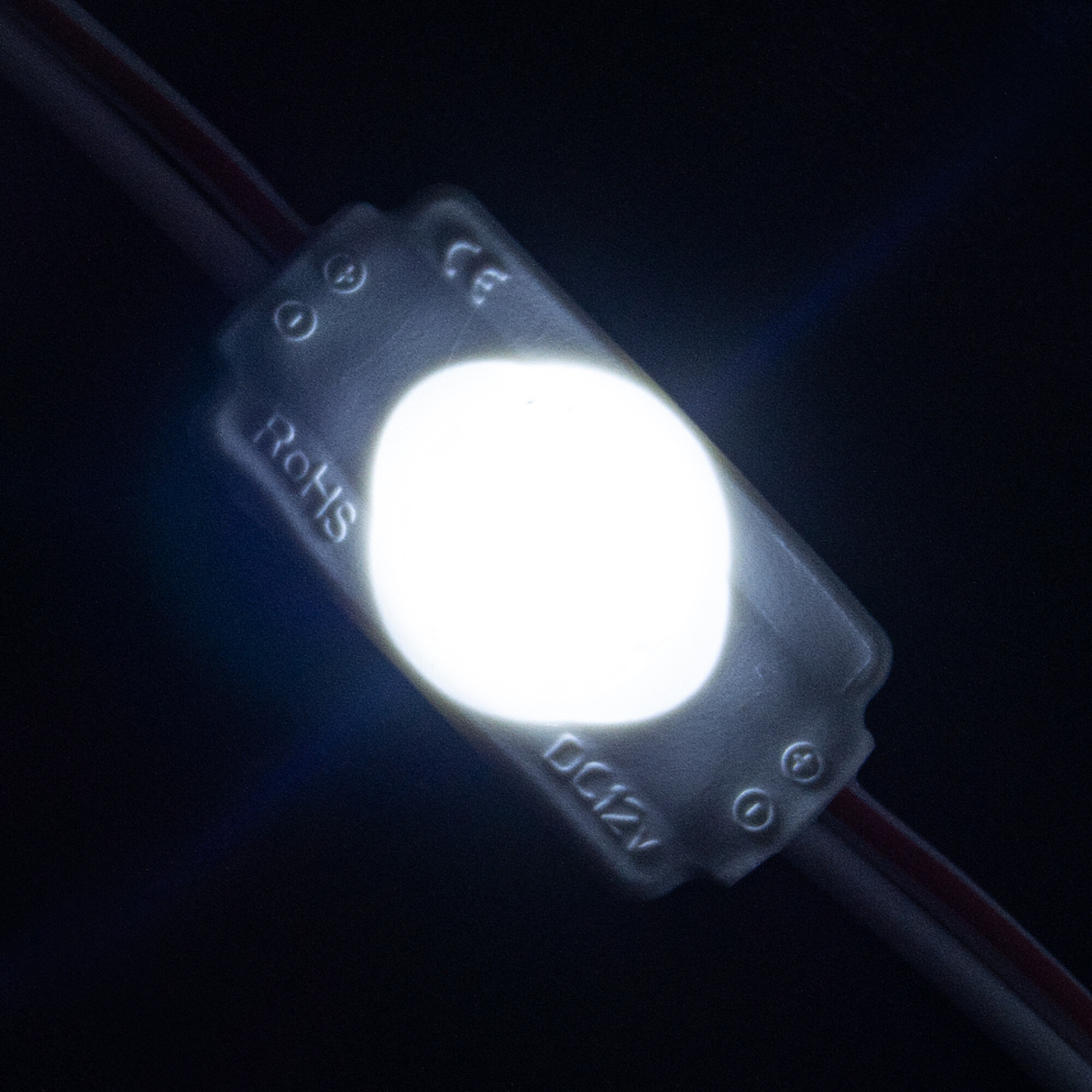 Модуль светодиодный 1 SMD 2835 0,6Вт 50Лм 6000К-6500К (с линзой 160) 3М -1шт. SignImpress