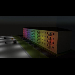 Прожектор светодиодный заливного света FF 220В 100Вт RGB DMX 120° кабель 0,5м SignImpress