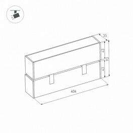 Светильник MAG-FLAT-FOLD-45-S405-12W Day4000 (WH, 100 deg, 24V) Arlight