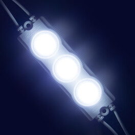 Модуль светодиодный 3 SMD 3030 3Вт 200Лм 6000К-6500К (с линзой 50*20) -1шт. SignImpress