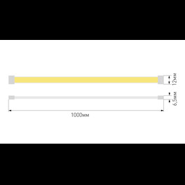 Лента светодиодная ПРО COB, 480 LED/м, 10 Вт/м, 24В, IP67, Цвет: Холодный беый (1м.) SWG