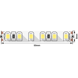 Лента светодиодная стандарт SMD2835 120LED/м 9,6Вт/м 24В IP20 Цвет:Нейтральный (1метр) ЗМ SWG АКЦИЯ
