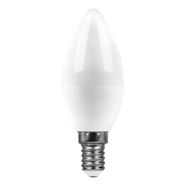 Лампа светодиодная (6W) 230V E14 6400K C37, LB-1306 PRO Feron