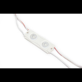 Модуль светодиодный 2 SMD 2835 0,72W 70lm провод 150 мм (с линзой 160) GREEN  - 1шт.