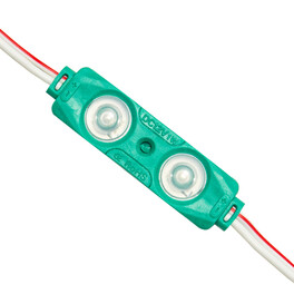 Модуль светодиодный 2 SMD 2835 1Вт 80Лм Зелёный (с линзой 160) -1шт. SignImpress