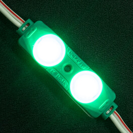 Модуль светодиодный 2 SMD 2835 1Вт 80Лм Зелёный (с линзой 160) -1шт. SignImpress