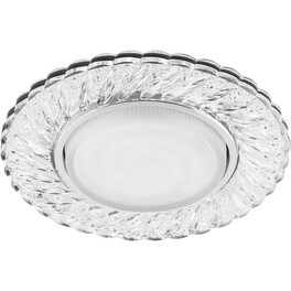 Светильник встраиваемый с подсветкой CD4021 GX53 4000K 11W прозрачный хром Feron
