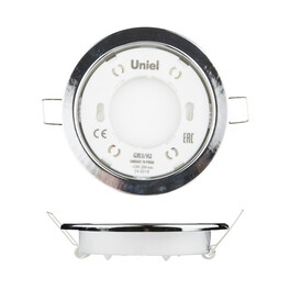 Светильник встраиваемый GX53/H2 CHROME 10 PROM Uniel - 1 штука (распродажа)
